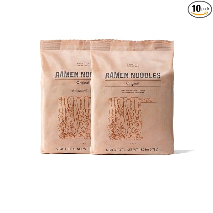 Public Goods Ramen Noodles | Brothless Vegan & Vegetarian Instant Ramen | Healthy, High Protein