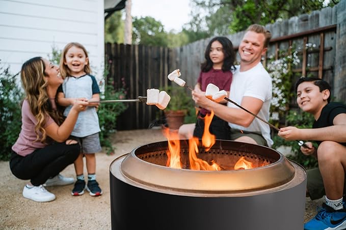 Solo Stove Yukon 2.0 + Stand, 27 Inch Smokeless Fire Pit ??Portable Stainless Steel Outdoor