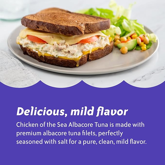 Chicken of the Sea Solid White Albacore Tuna in Water, Wild Caught Tuna, 66.5-Ounce Can (Pack of 1)