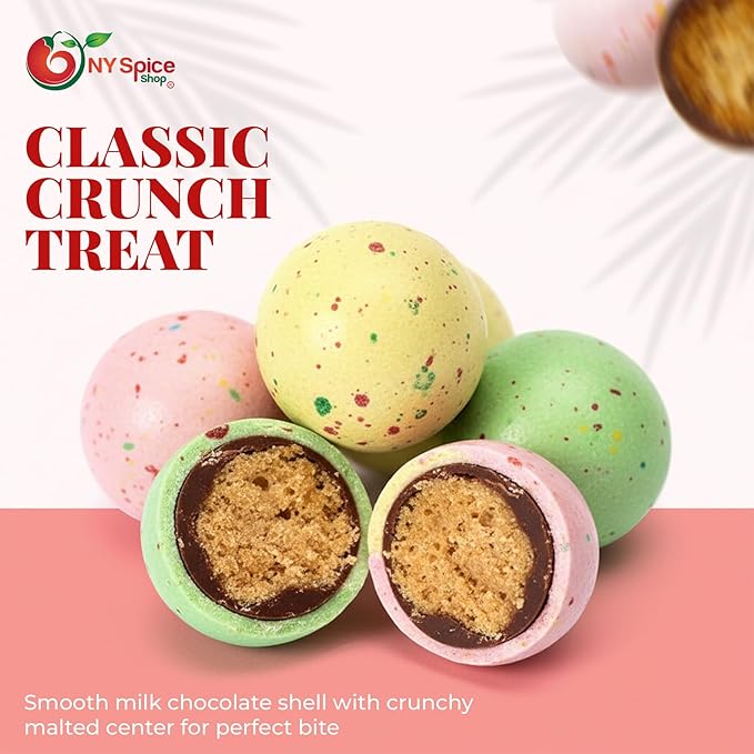 NY Spice Shop Speckled Chocolate Malt Balls Party Decorations - 1 Pound Malted Milk Balls Candy