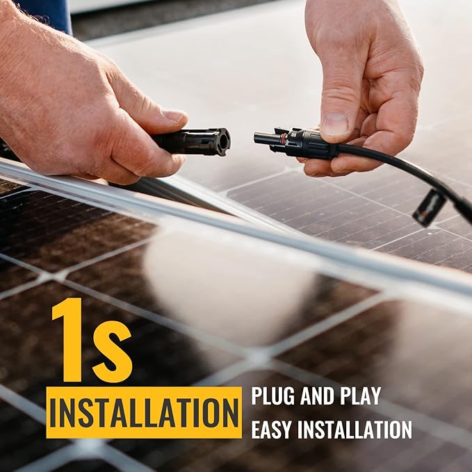 BougeRV Solar Y Connector Solar Panel Parallel Connectors Extra Long 1 to 5 Solar Branch PV Adapter