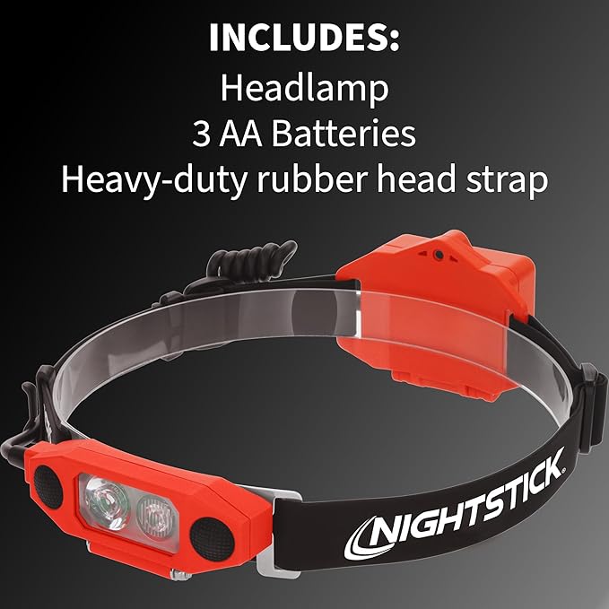 Nightstick DICATA??XPP-5462RX X-Series Intrinsically Safe Low-Profile Dual-Light Headlamp, Red