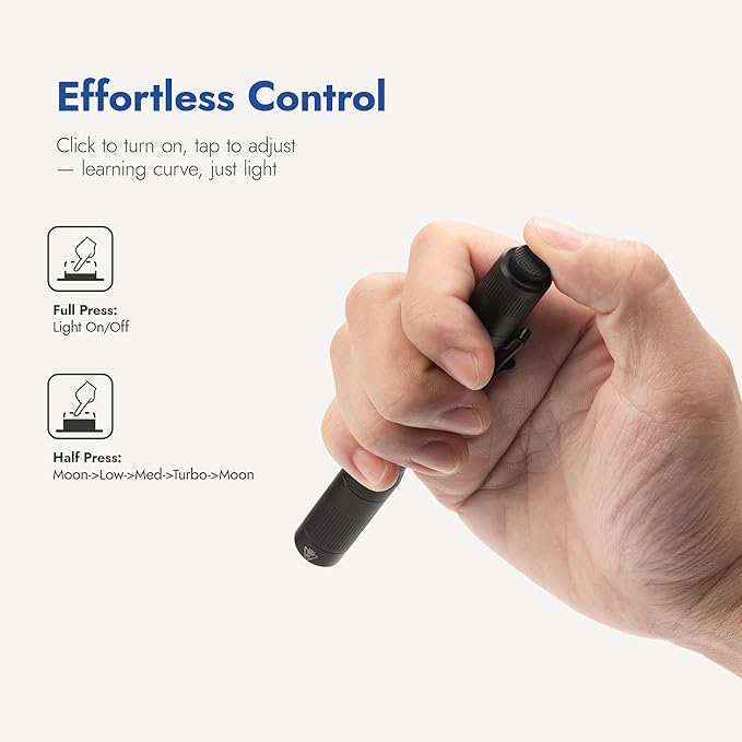 WUBEN PL01 Pen Light, 650 Lumens Pocket EDC Flashlight Rechargeable, Bright LED Pen Flashlight