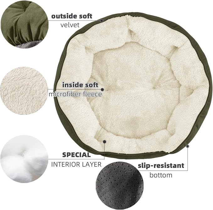Asvin Small Dog Bed for Small Dogs, Cat Beds for Indoor Cats, Pet Bed for Puppy and Kitty, Extra