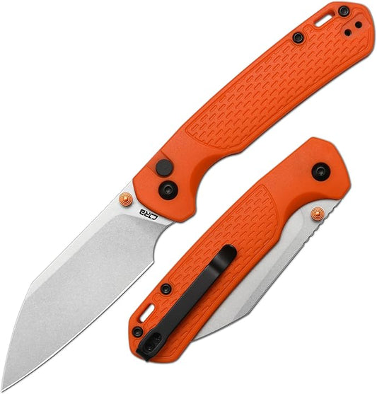 CJRB Pyrite-Light Folding Knife with 3.34'' Upgraded AR-SFII Steel Blade, Sharp Pocket Knives for