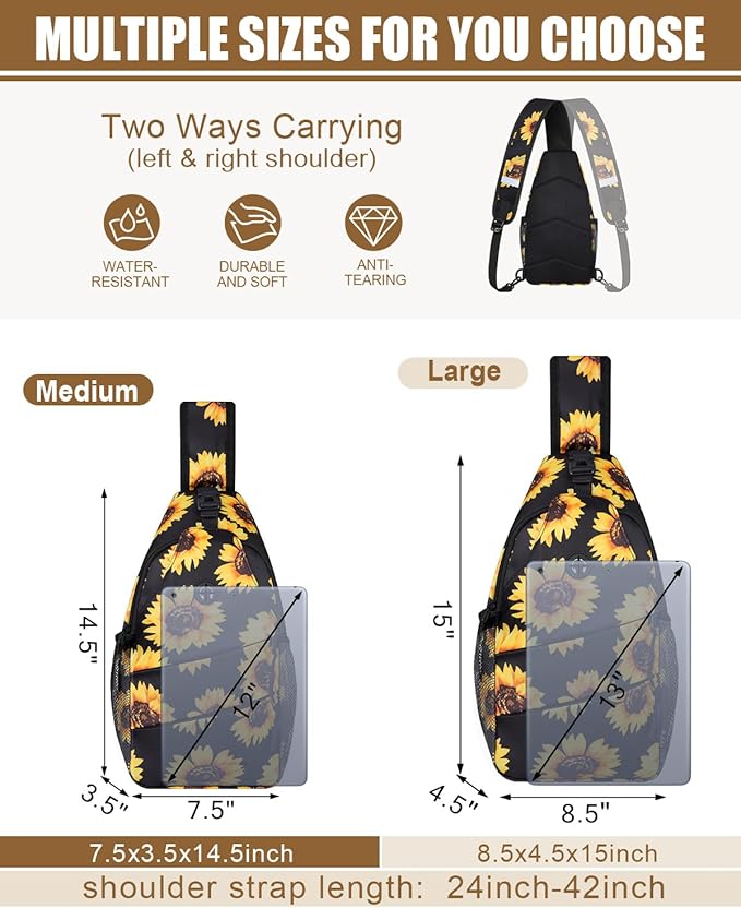 Crossbody Bags for Women Men Trendy Sling Bag Bakpack Casual Chest Bag with Convertible Shoulder