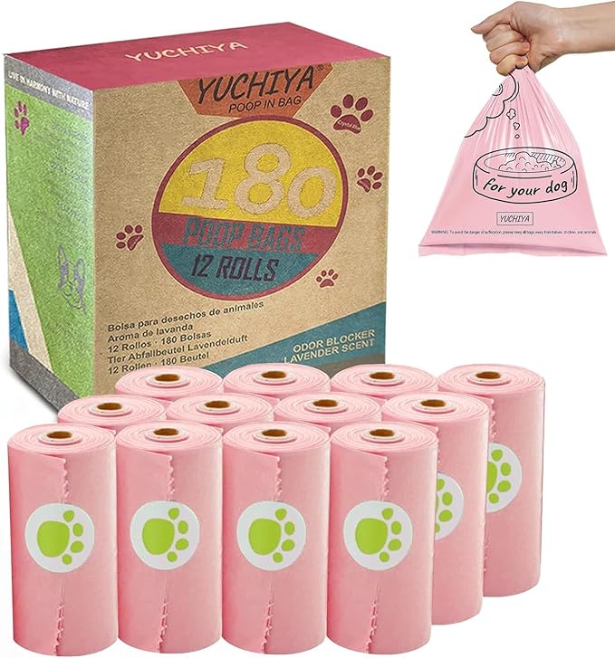 Dog Poop Bags Holder with LED Flashlight|Pet Waste Bags Dispenser for Leash|Doggie Potty Bags