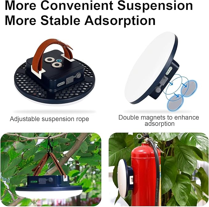 16500mAh 3000LM 3000K 6000K Flashlight Portable LED Camping Lantern Rechargeable Light 60W with