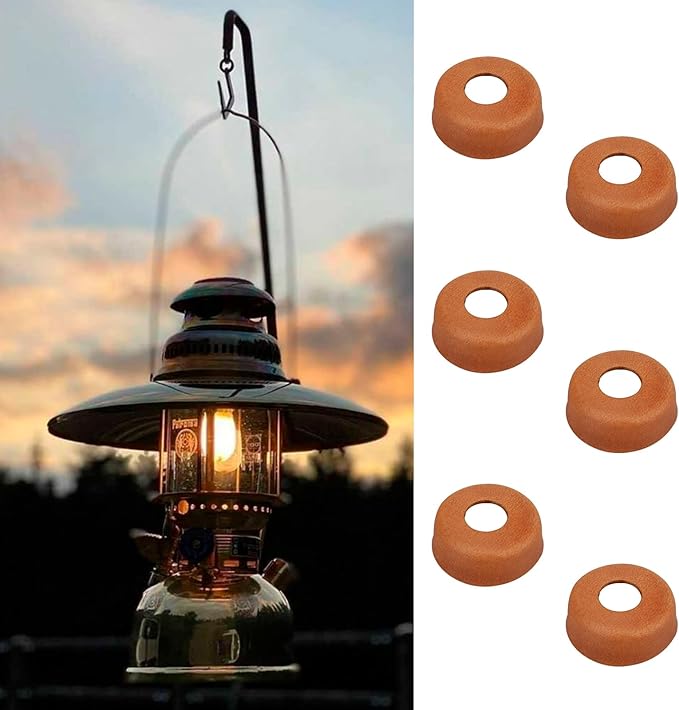 Lantern Accessories - 6 Pcs Leather Pump Cups for Coleman Gas Lantern 220 200 242 425 413 236 237
