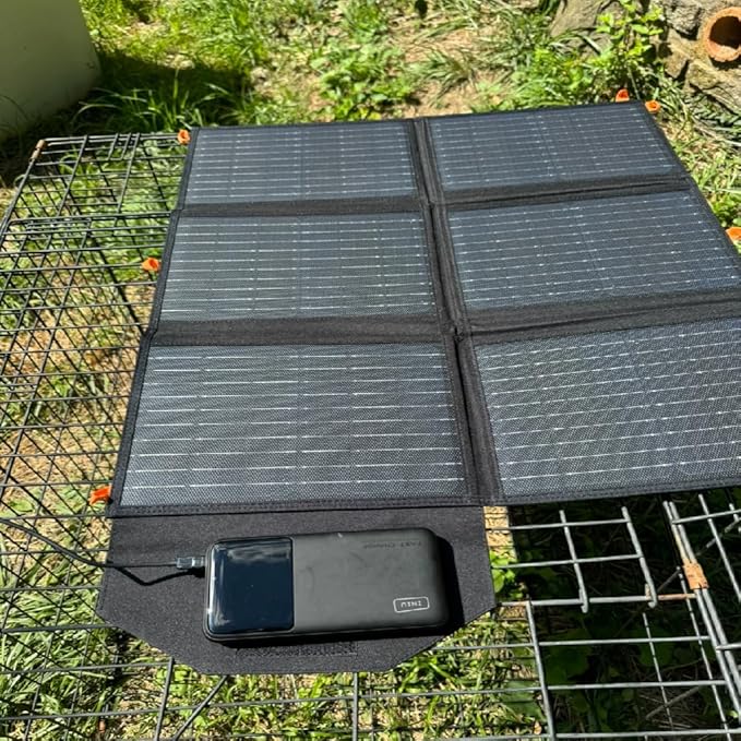 [Upgraded] FlexSolar 60W Portable Solar Panels Chargers QC3.0 USB-A USB-C DC5521 8mm Output