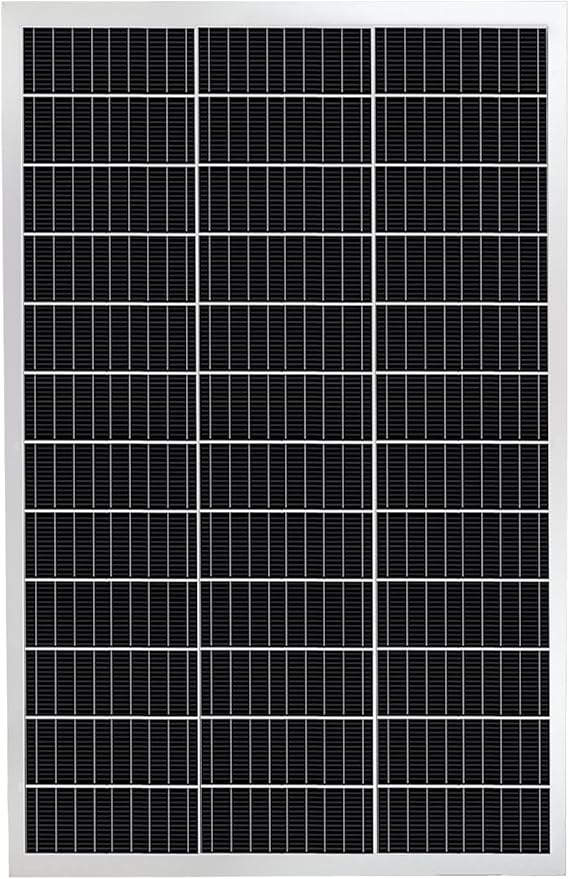 ExpertPower 100 Watt 12 Volt Monocrystalline Solar Panel, Compact Design 35.43 x 22.83 x 1.18 in