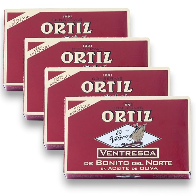 Ortiz Ventresca White Tuna Belly in Olive Oil, Tender Buttery Fillets with Exquisite Flavor