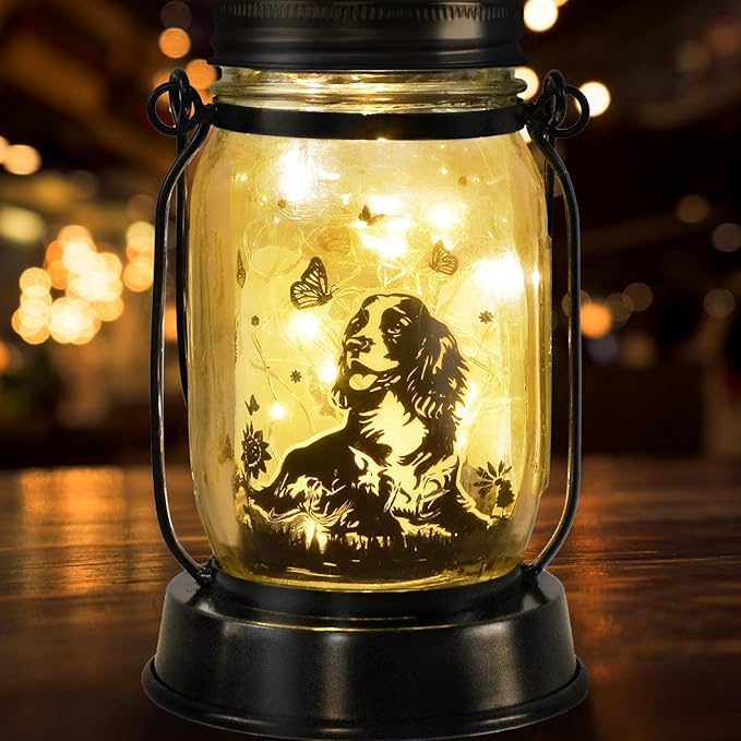 Cocker Spaniel Dog Gifts for Women/Men Cocker Spaniel Solar Lanterns Birthday Dog Lovers Lantern