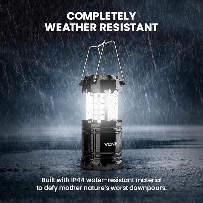 2 Pack LED Camping Lantern, LED Lanterns, Suitable Survival Kits for Hurricane, Emergency Light for