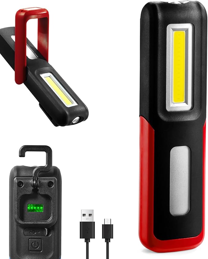 Rechargeable LED Work Light with Magnetic Base Portable Task Inspection Trouble Lights Lamp is