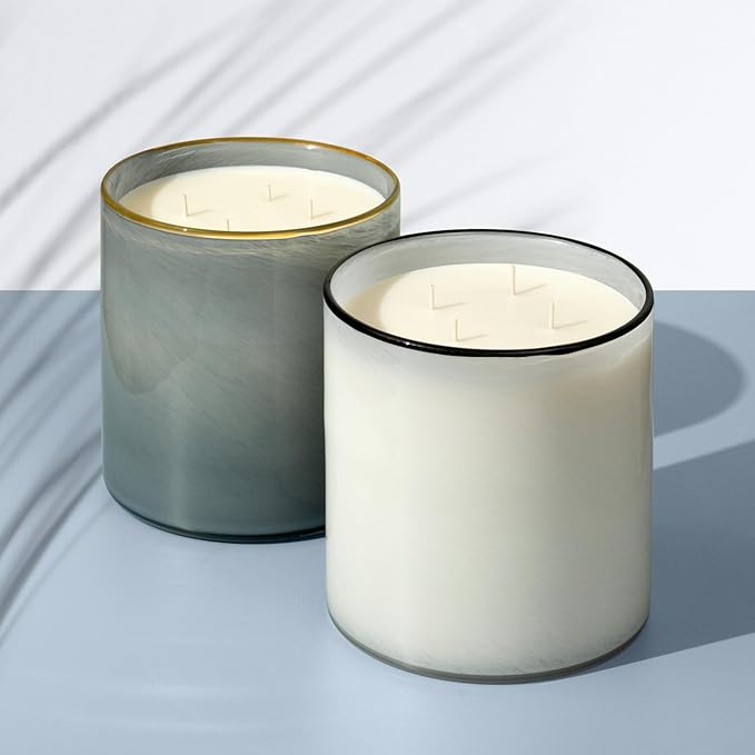 LAFCO New York Luxe 4-Wick Candle, Sea & Dune - 86 oz - 200-Hour Burn Time - Reusable, Hand Blown