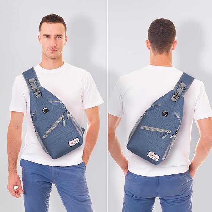 ZOMAKE Sling Bag,Small Crossbody Sling Backpack,Water Resistant Shoulder Daypack for Travel,Anti