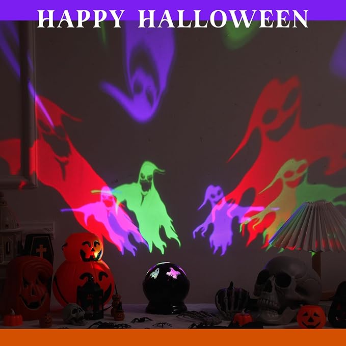 Halloween Projector Lights Indoor Scene LED Light Spooky Ghost Decorative Halloween Night Light