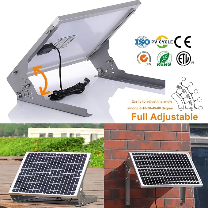 SUNER POWER 20W 12V Solar Battery Charger Maintainer, Built-in Smart MPPT Charge Controller