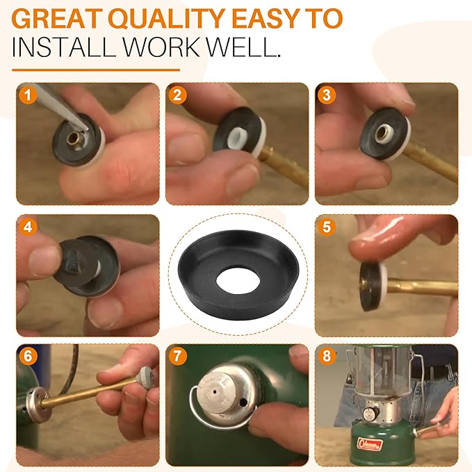 SUNJIKA Stove Pump Cup Rubber Washer, Compatible with Coleman Lantern Parts,for Coleman Stove Pump