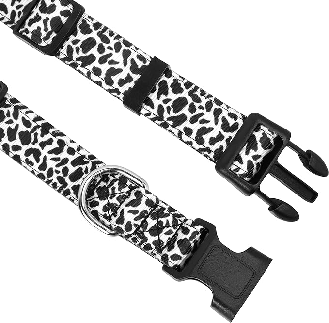 Reflective Dog Collar, Adjustable Soft Neoprene Padded Nylon Pet Collars with Buckle for Puppy and