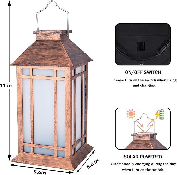 Afirst Solar Lantern Outdoor, Hanging Lights Decorative Outdoor Lighting Waterproof Umbrella Lights