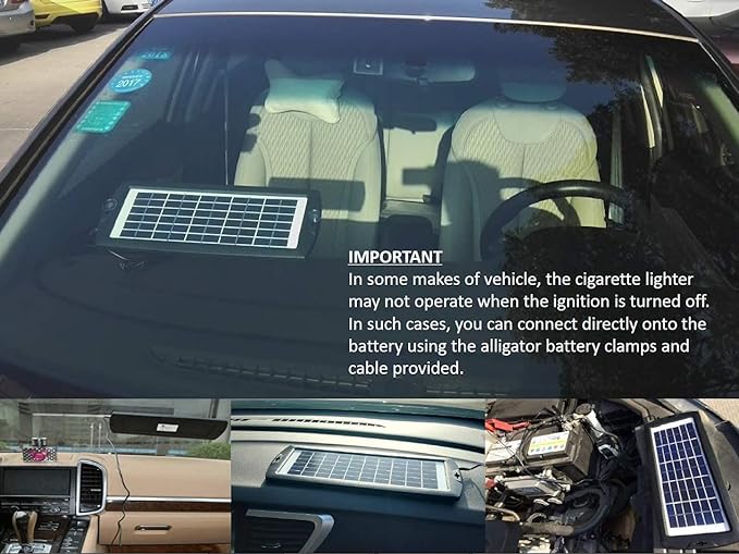 Sunway Solar Car Battery Trickle Charger & Maintainer 12V Solar Panel Power Kit Portable Backup for
