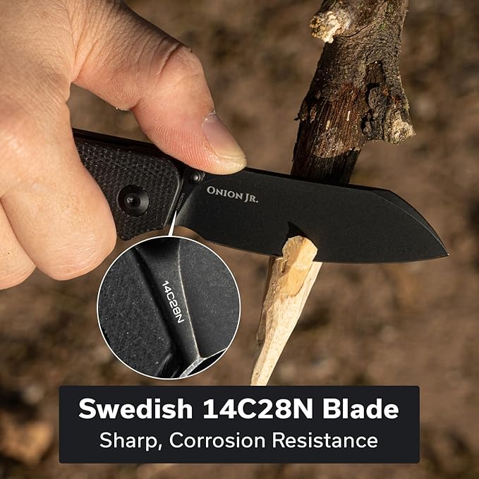 CIVIVI Crabby Pocket Knife, EDC Folding Knife for Men Women with Swedish 14C28N Blade Contoured