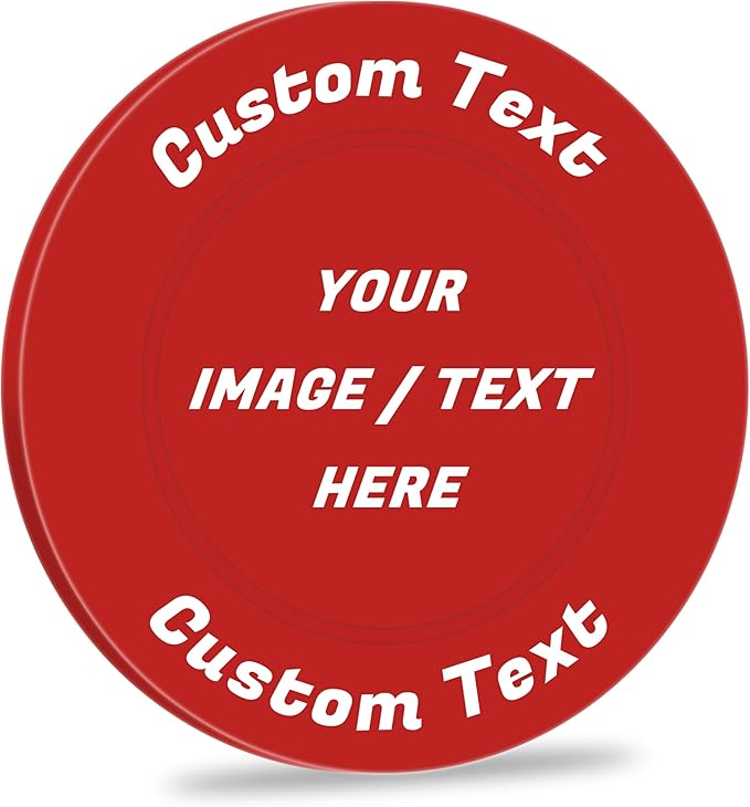 100 Custom Plastic Chips,Personalized Your Own Photo/Text/Logo on a Chip Double Sided Printing,Good