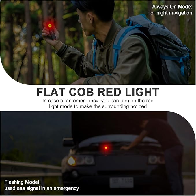 ULTRAFIRE EDC Flat Flashlight, 300 Lumen Rechargeable Magnetic Compact Pocket Light with Clip