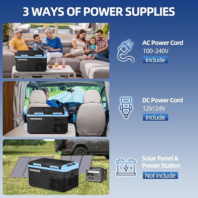 25L Car Refrigerator Freezer, 27QT Dual Zone Portable Compressor Cooler with Reversible Door