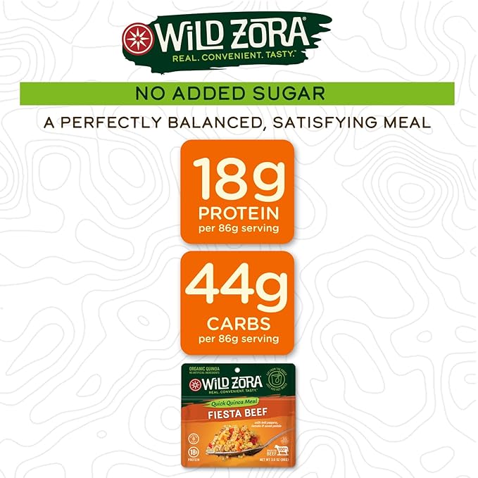 Wild Zora Instant Organic Quinoa Meals - Quick & Tasty Prepared Quinoa Bowls, Pantry Staples