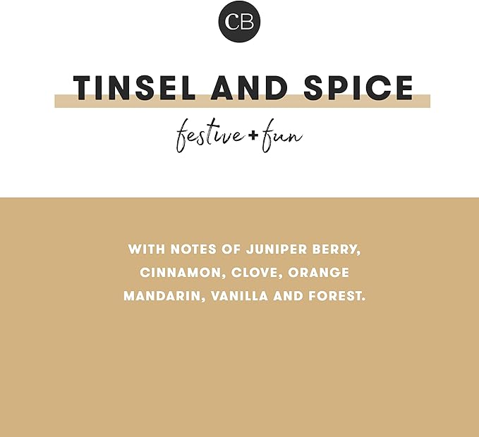 Capri Blue Tinsel & Spice Scented Candles for Home - Glimmer Inverted Jar Candles - Soy Candles