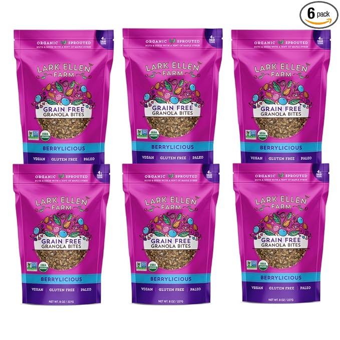 Lark Ellen Farm Berrylicious Granola Clusters: Raw, Organic, Vegan. Low Carb, Paleo. Gluten-Free
