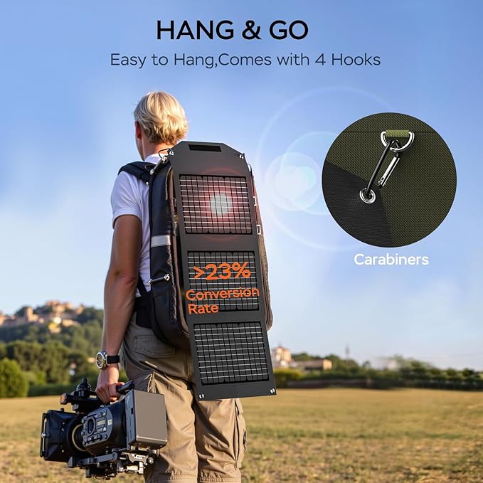 MARBERO Portable Solar Panel 30W Solar Panel Charger 23% High Efficiency Foldable Solar Panels