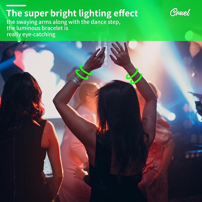 60 Pack 8??Green Glow Sticks Bulk Bright Glow Sticks with 60 Connectors 20 Heart Glasses Glow In