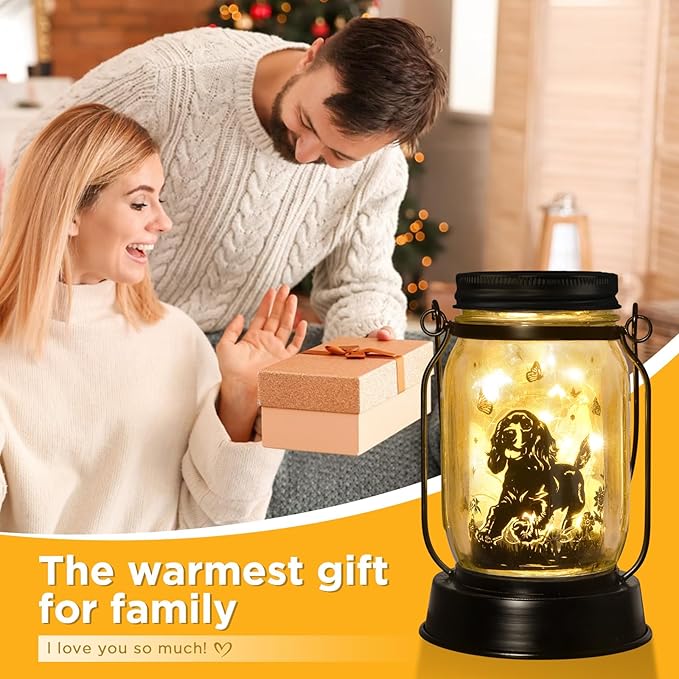 Cocker Spaniel Dog Gifts for Women/Men Cocker Spaniel Solar Lanterns Birthday Dog Lovers Lantern