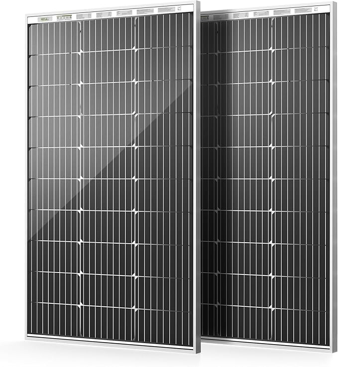 HQST Bifacial 200 Watt 12V Solar Panel, 9BB Monocrystalline Solar Panel High Efficiency Module PV