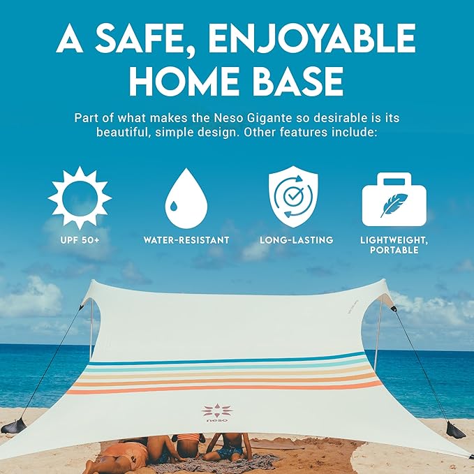 Neso Gigante - Portable Beach Tent - Ideal to Enjoy with Family and Friends - UPF 50+