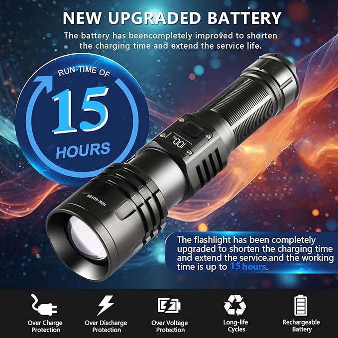 Rechargeable LED Flashlights 10000.00 High Lumens,?Ÿ�?ŸŽ?Ÿ�?Ÿ“ ?��?�ž?�° High Powered Waterproof