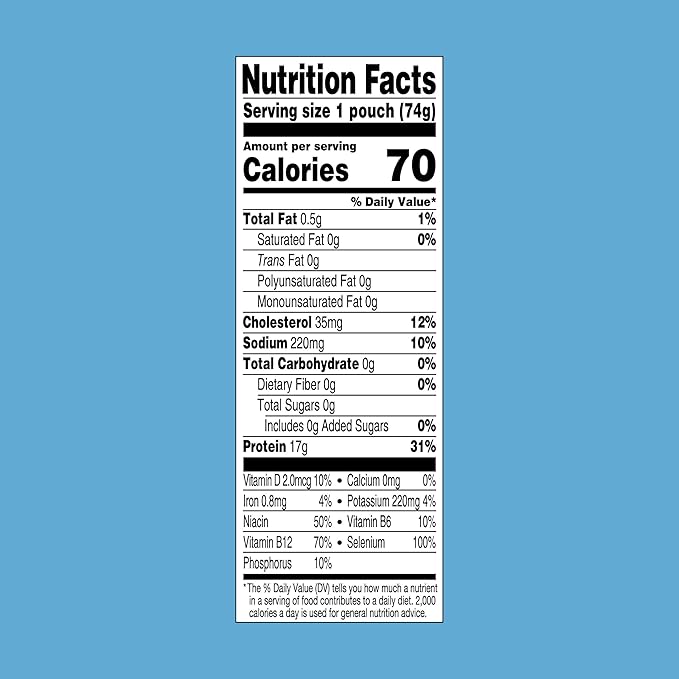 StarKist Reduced Sodium Chunk Light Tuna in Water, 2.6 oz Pouch (24 Pack) Ready to Eat Wild Caught