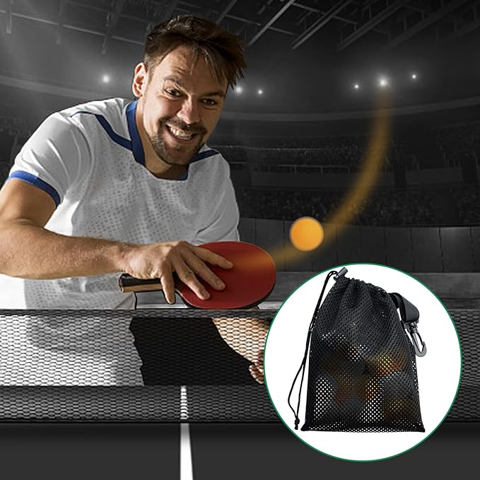 20 PCS With Clips Mesh Drawstring Bags, Portable Nylon Storage Bags for toy,Sports Storage,Outdoor