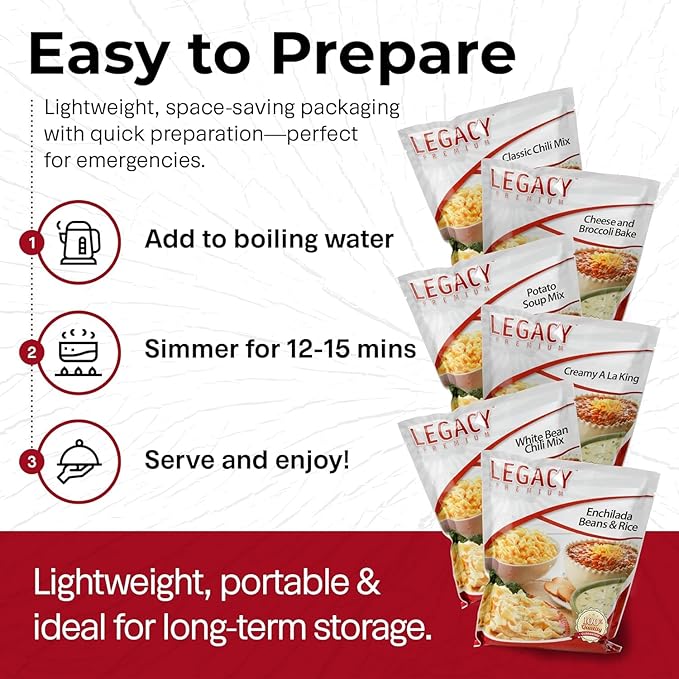 Legacy Food Storage Gluten Free 120 Serving Bucket, Emergency Food Supply, 46,200 Total Calories