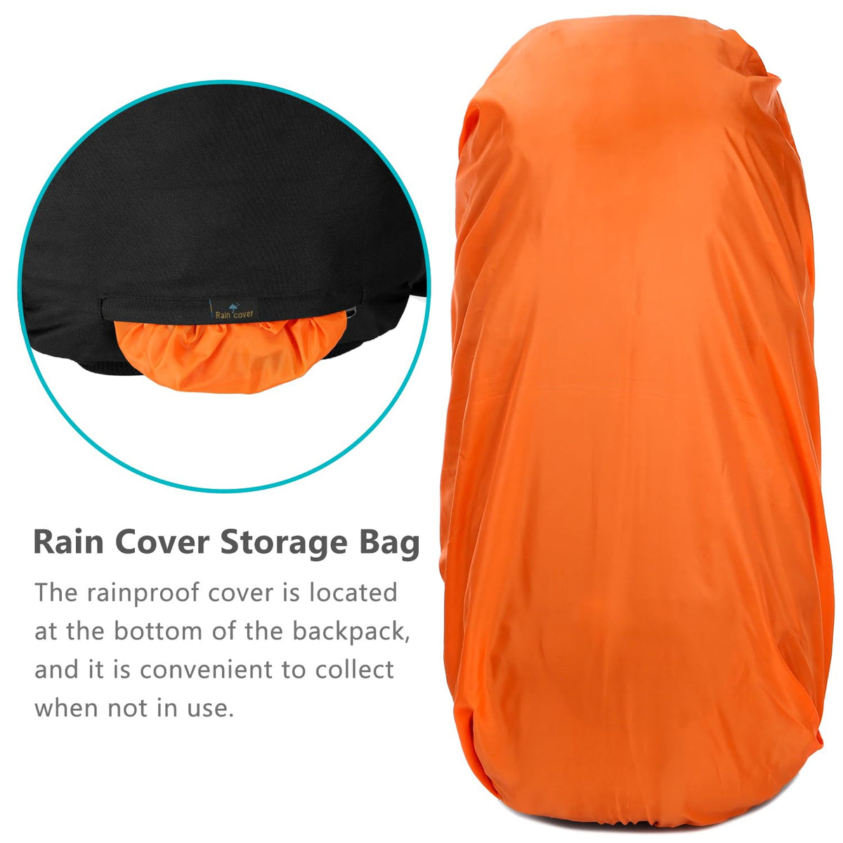 Esup Hiking Backpack - 50L, 45l, 5l, Orange - product view 6