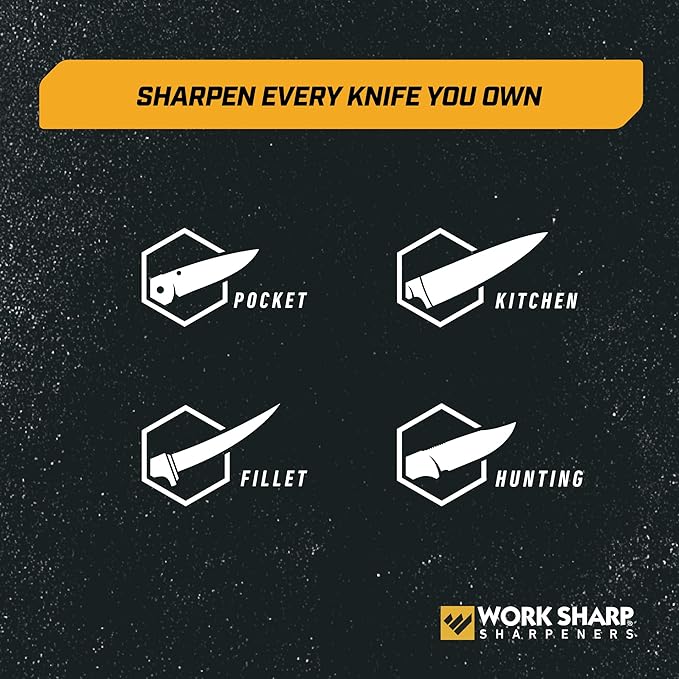 Work Sharp Precision Adjust Knife Sharpener Kit, Sharpens All Pocket and Kitchen Knives with ease &