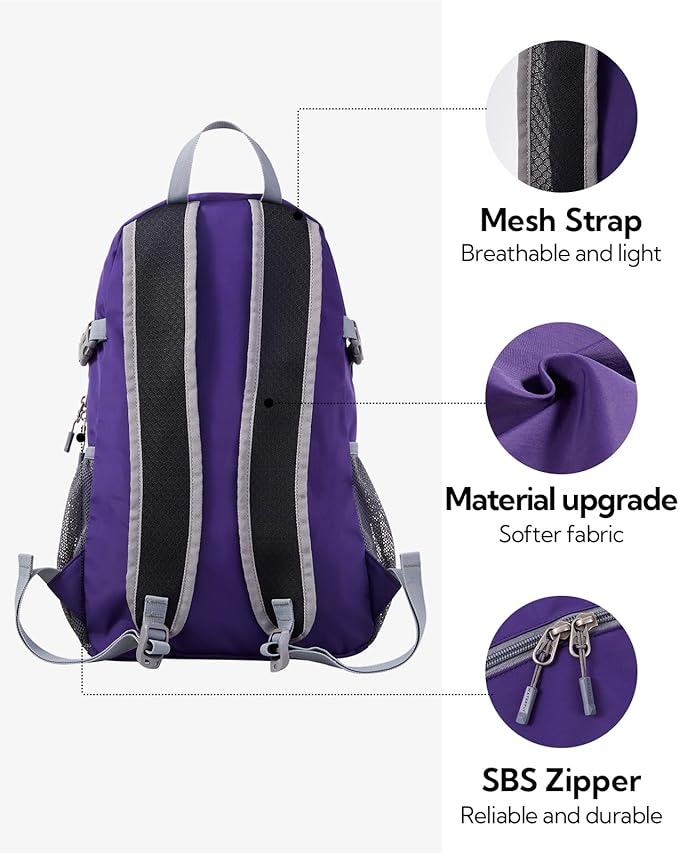 WATERFLY Small Lightweight Packable Backpack: 20l Ultra Light Foldable Travel Hiking Camping