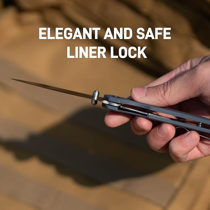 CJRB Kain Pocket Knife for Men, 2.95'' AR-RPM9 Steel Blade G10 Handle Folding Knife with Pocket