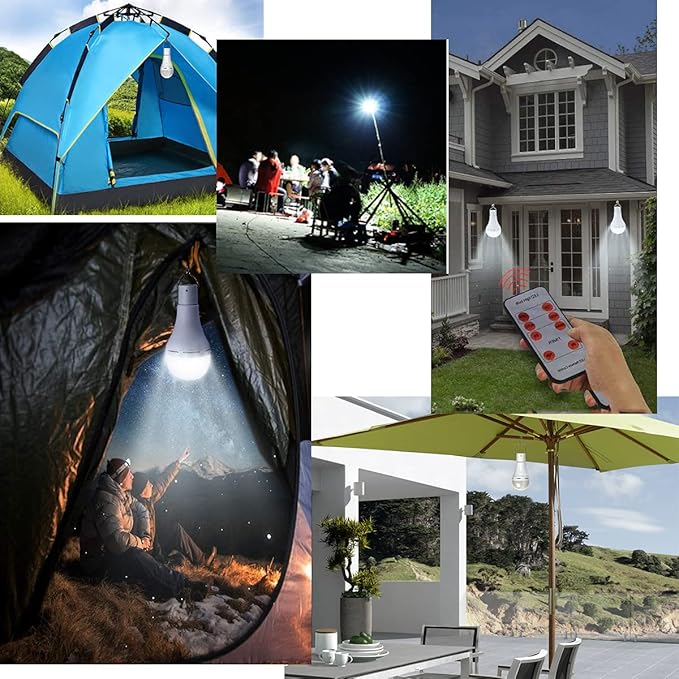 Solar Light Bulb Portable 350LM Solar Powered Camping Light Led Lantern Outdoor for Lamp Light