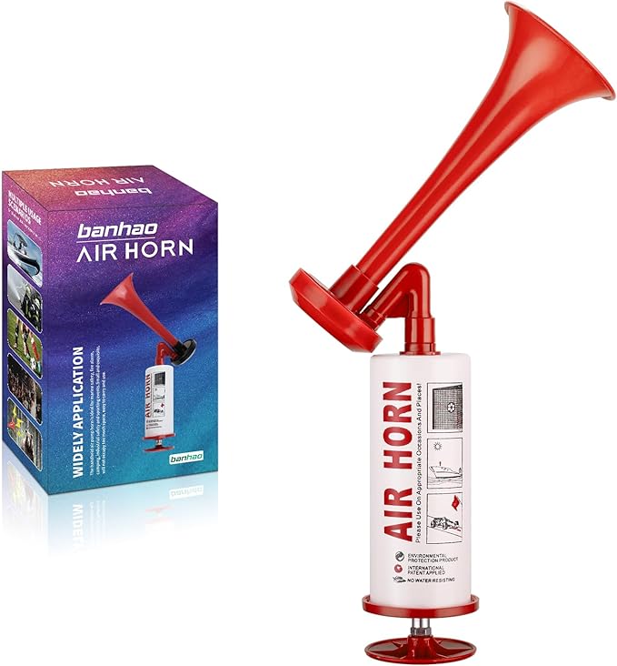 Bear Horn Self Defense, Super Loud HandHeld air Horn for Boats Events Camping Reusable, Sports Pump
