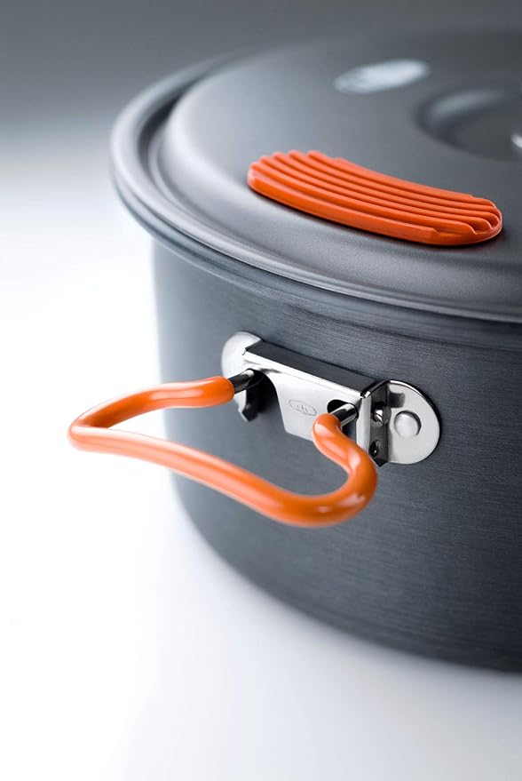 GSI Outdoors Halulite Aluminum Pot, Lightweight Hard Anodized Aluminum Camp & Backpacking Cookware